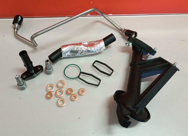 Turbina nuova completa di kit lubrificazione FORD FOCUS C-MAX 1.6 TDCi 109 cv 80 kw 1231096, 1254337, 1319614, 1340133, 1355027, 1373584, 1441253, 1465162, 1478566, 1479055, 1789074, 1855299, 3M5Q6K682A, 3M5Q6K682AA, 3M5Q6K682AB, 3M5Q6K682AC, 3M5Q6K682AE